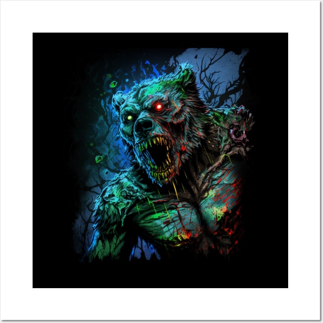 The Cursed of Zombie Bear Wall Art by HijriFriza